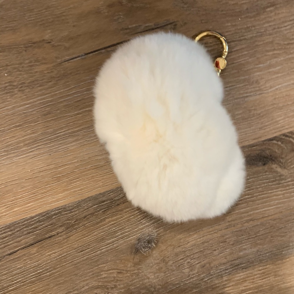 NEW Michael Kors teddy bear rabbit fur keychain - Picture 2 of 3